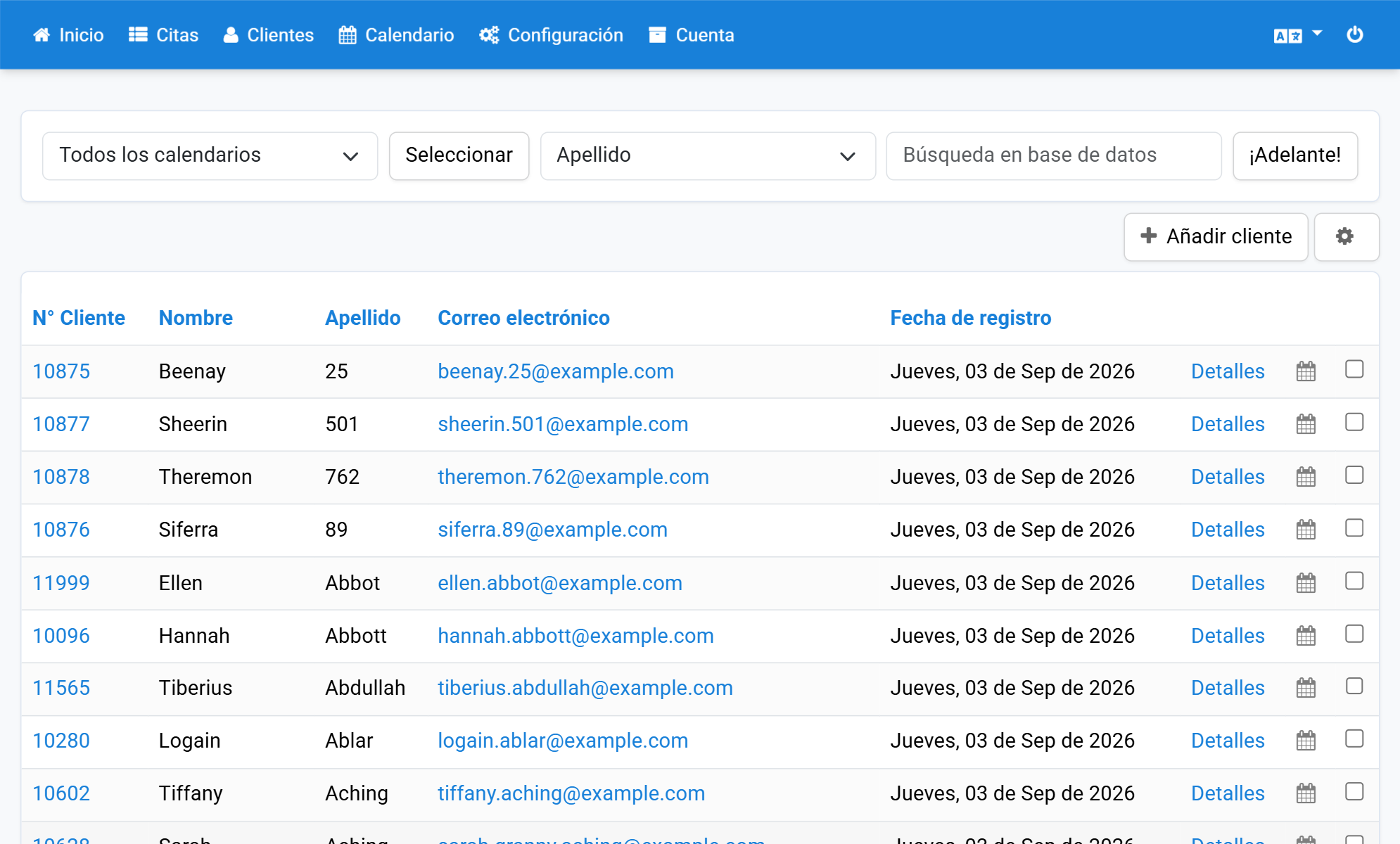 Haga clic en Añadir cliente