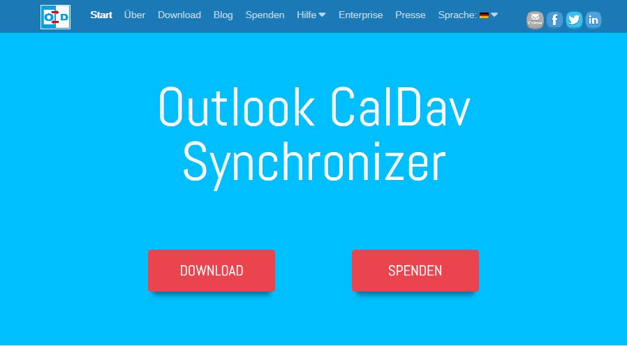 Descargue el programa Outlook CalDav Synchronizer e instálelo en su ordenador.