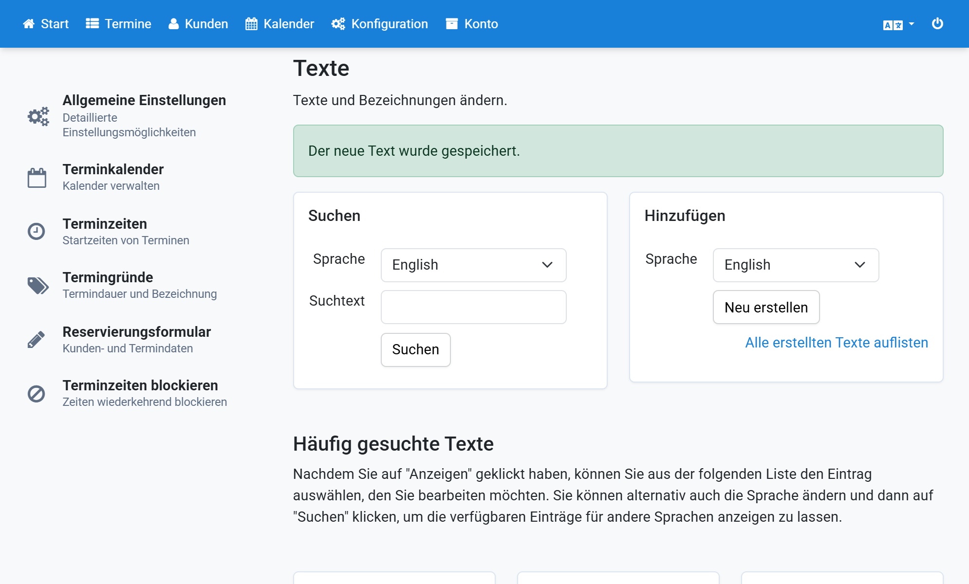 Repita el proceso para todos los idiomas necesarios
