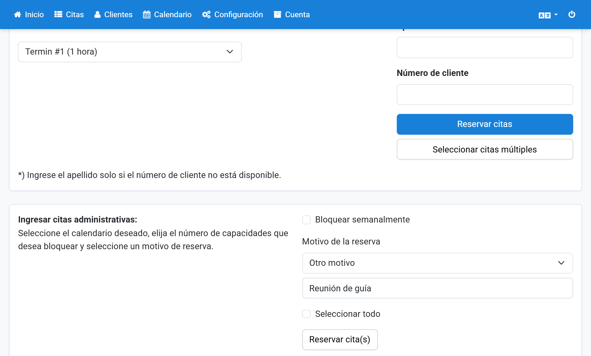 Introduzca un motivo, por ejemplo Reunión