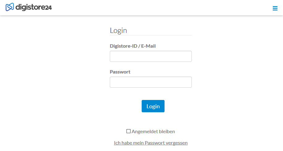Inicie sesión en Digistore24