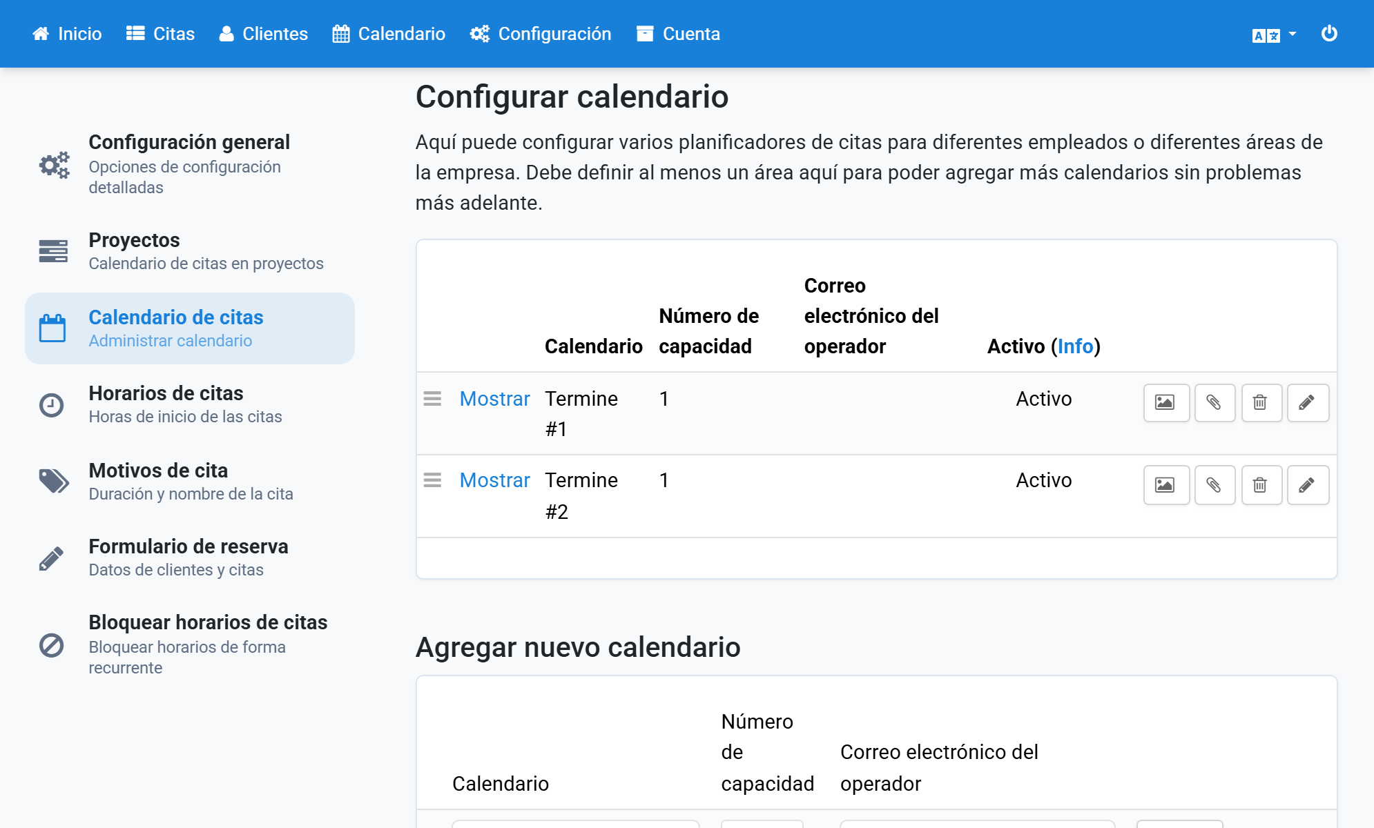 Haga clic en el icono del clip junto al calendario deseado