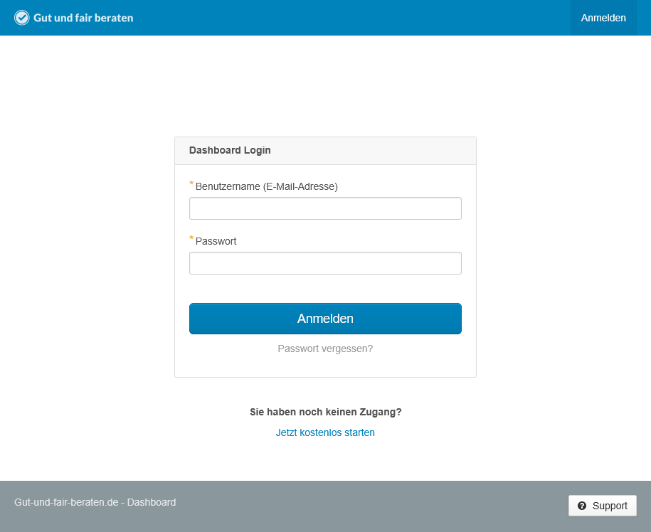 Inicie sesión en Gut und fair beraten