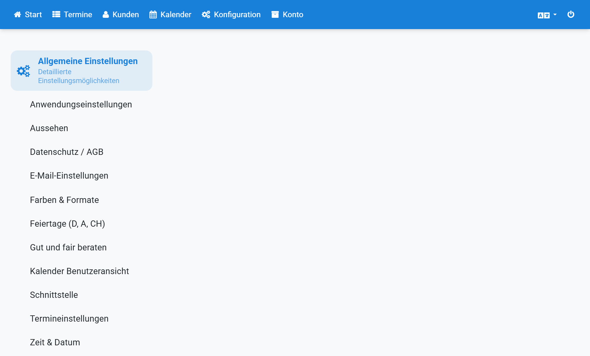 Abra la configuración de Gut und fair beraten