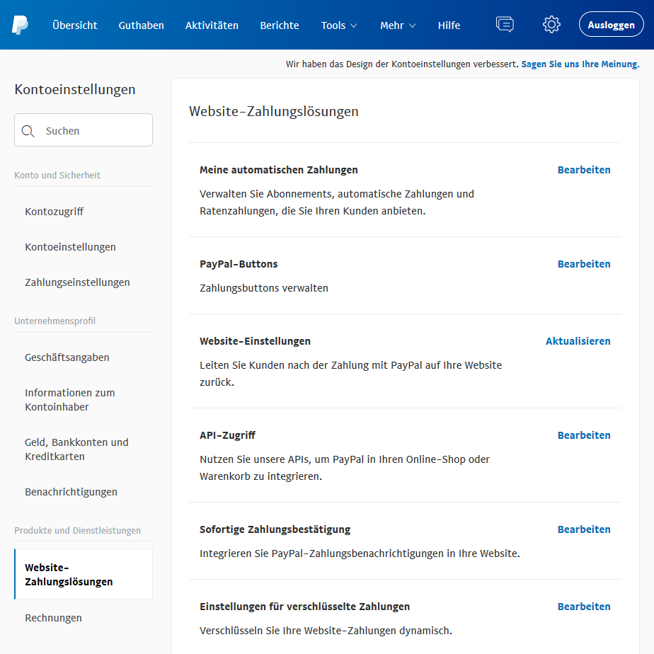 Seleccione Soluciones de pago para sitios web