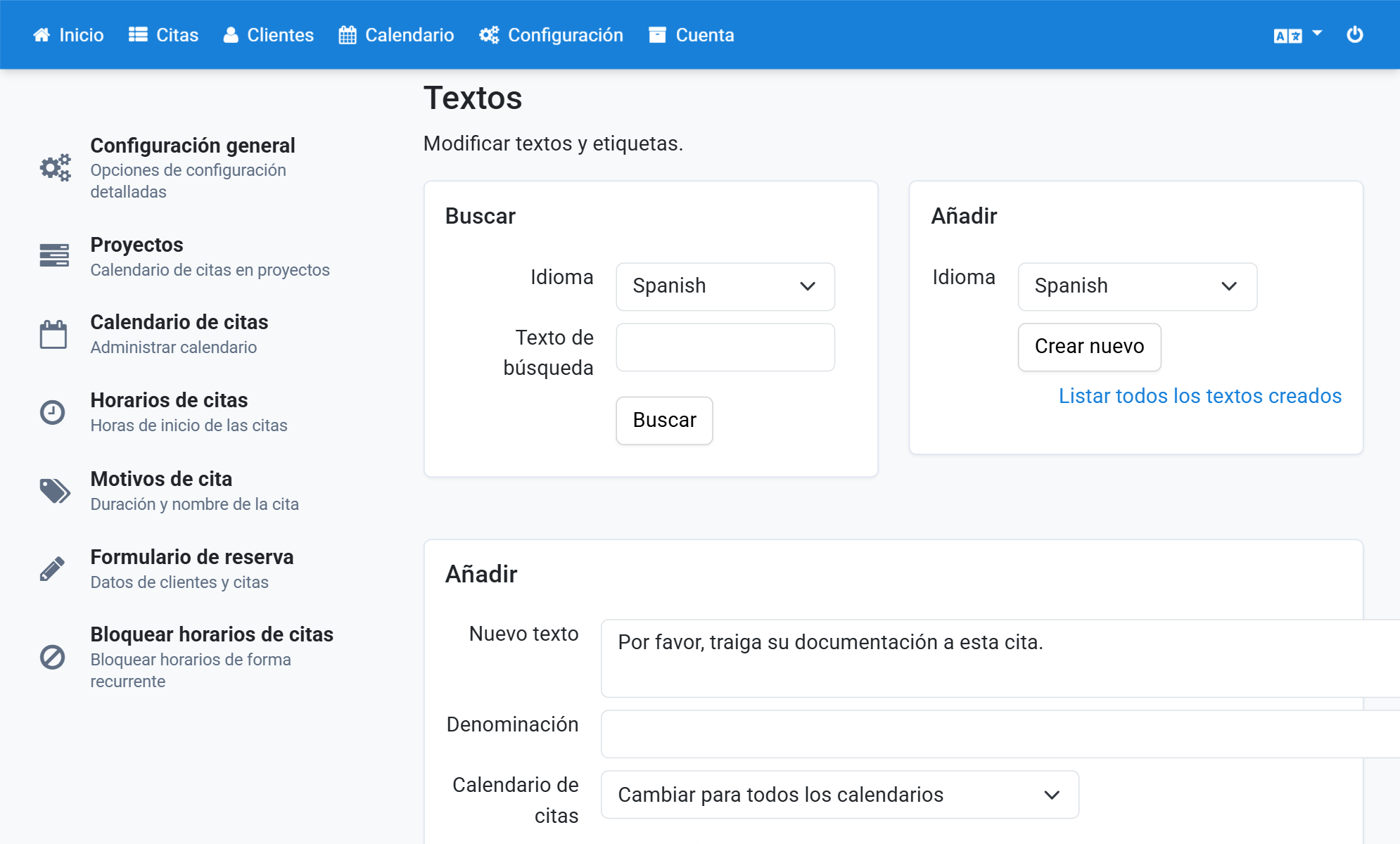 Introduzca el texto que aparecerá en el correo