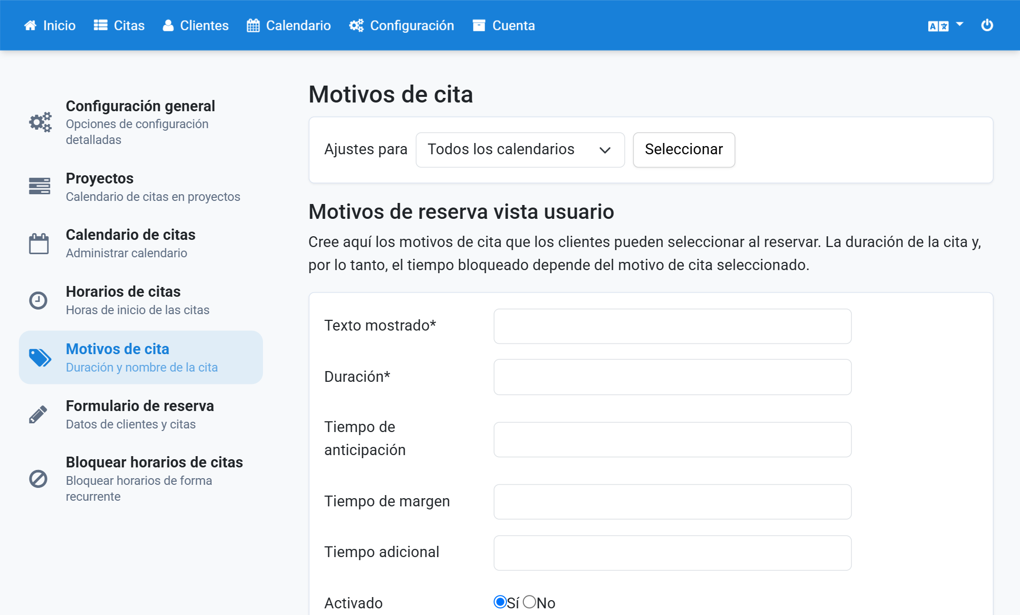 Haga clic en Configuración