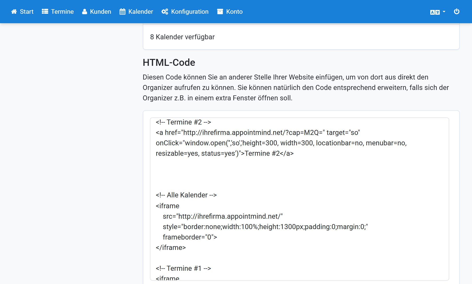 Copie el código y péguelo en Weebly